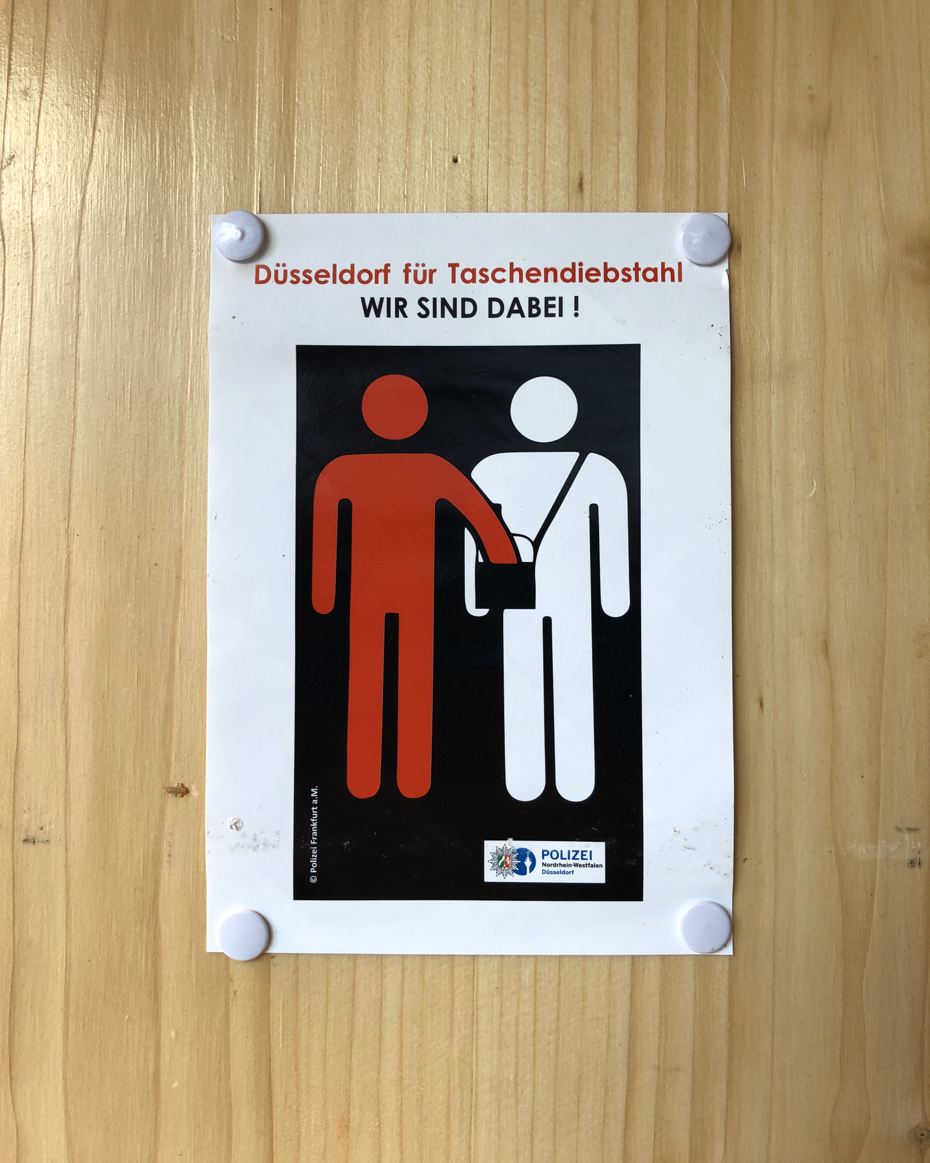 Ich sehe was, was du nicht siehst: Düsseldorf für Taschendiebstahl